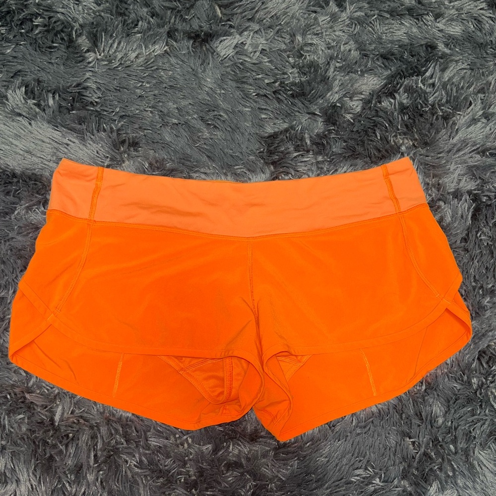 Lululemon Orange Hotty Hot Shorts size 10
